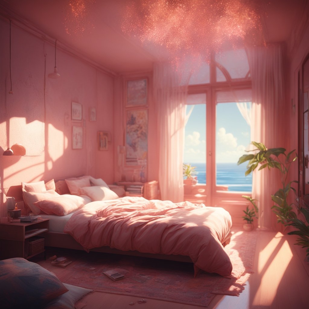 pink shiny bedroom